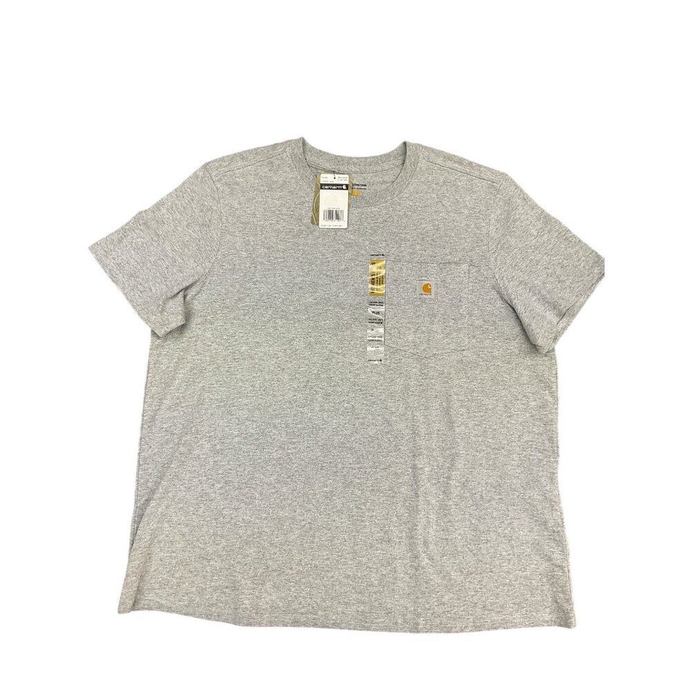 Carhartt Women's Plus Fit Heather Gray Short Sleeve‎ T-Shirt 1X 16W/18W